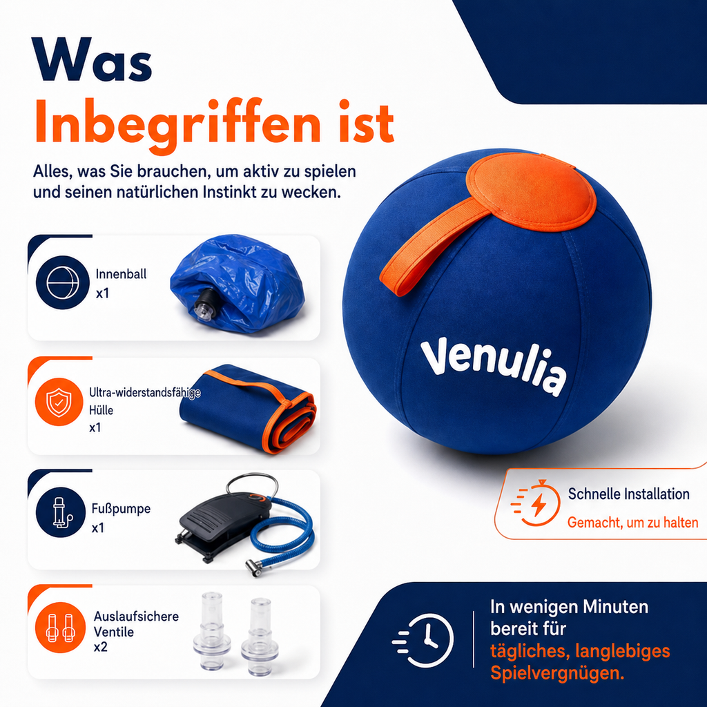 DER BALL, DER UNERMÜDLICHE HUNDE ENDLICH MÜDE MACHT